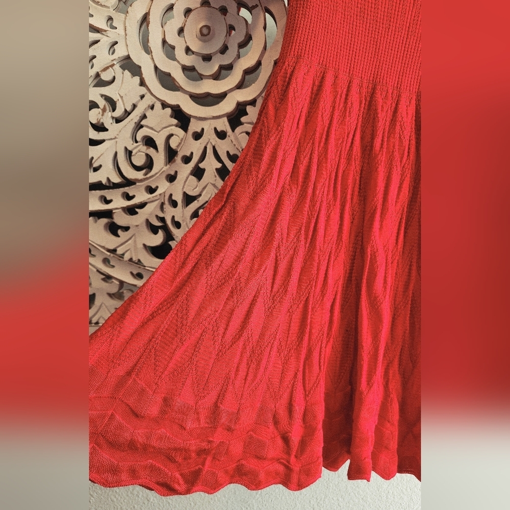 MISSONI WOMENS CREW NECK SHORT SLEEVE KNITTED FIT & FLARE DRESS SZ US 6 - Picture 7 of 14